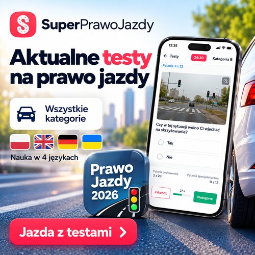 Aplikacja do nauki na prawo jazdy — SuperPrawoJazdy