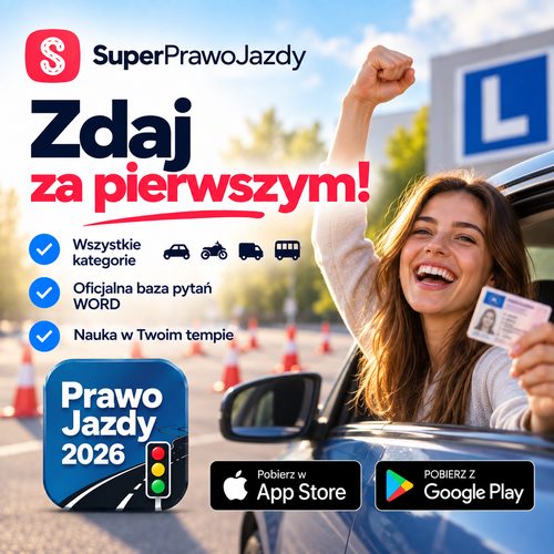 Aplikacja do nauki na prawo jazdy — SuperPrawoJazdy