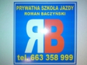 Baczyński Roman. Prywatna szkoła jazdy